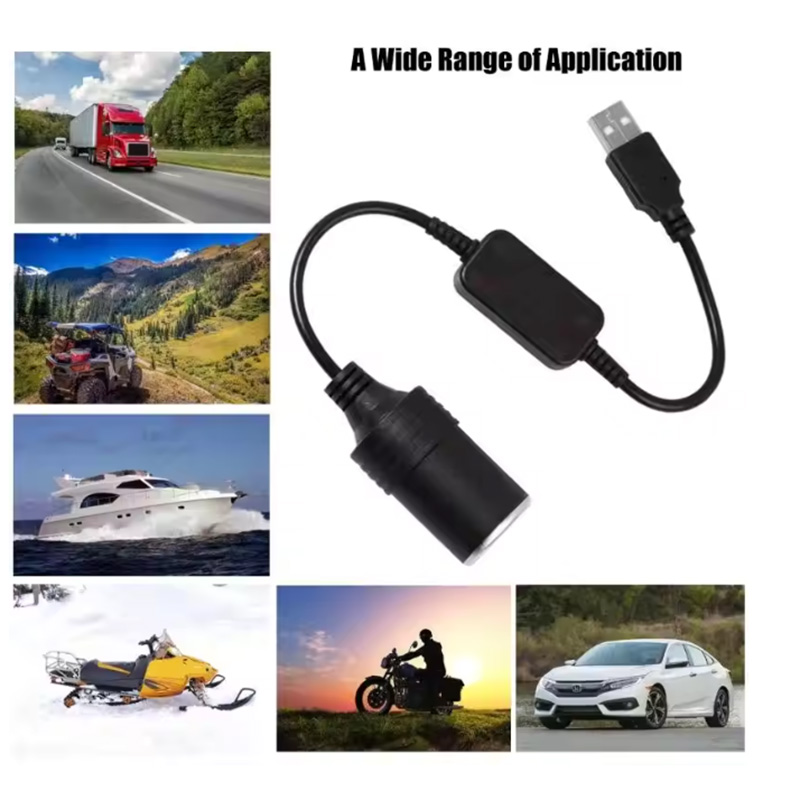 1pc 5V 2A USB To 12V Cigarette - Accessories For Vaping 评论和价格