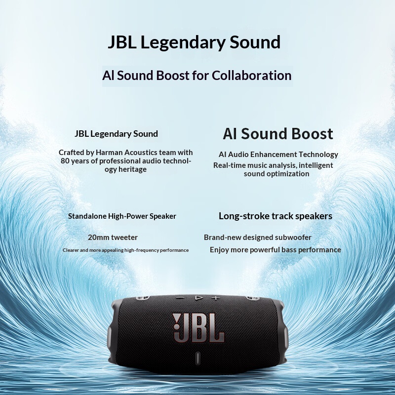 JBL CHARGE6 Water wading Scene - Anker Speaker Soundcore Boom 2 评论和价格